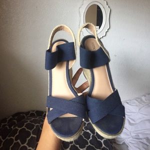 Navy Blue Wedges